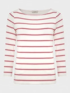 Best Sale Hobbs Sonya Stripe Top Ivory Pink