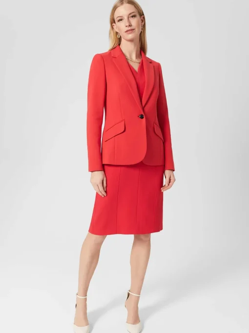 Shop Hobbs Suki Jacket Flame Red