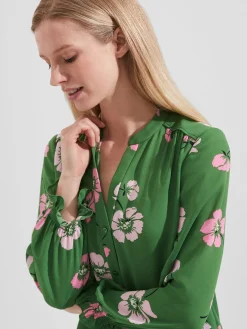 Clearance Hobbs Sutton Blouse Pea Green Multi