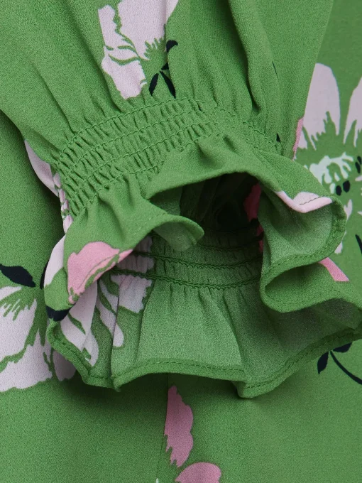 Clearance Hobbs Sutton Blouse Pea Green Multi