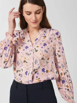 Flash Sale Hobbs Sutton Floral Blouse Pink Multi