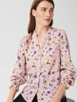 Flash Sale Hobbs Sutton Floral Blouse Pink Multi