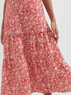 Flash Sale Hobbs Tabitha Dress Clay Red Ivory
