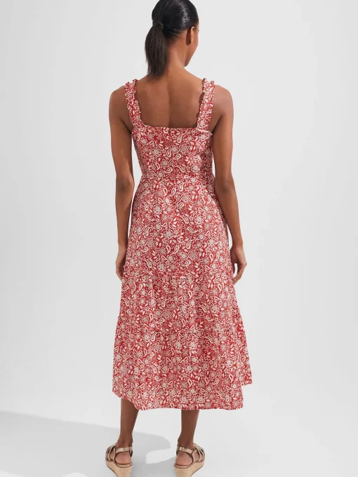 Flash Sale Hobbs Tabitha Dress Clay Red Ivory
