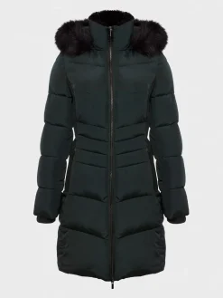 Cheap Hobbs Tali Puffer With Hood Dark Ivy Green