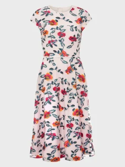 Discount Hobbs Tia Embroidered Dress Pale Pink Multi