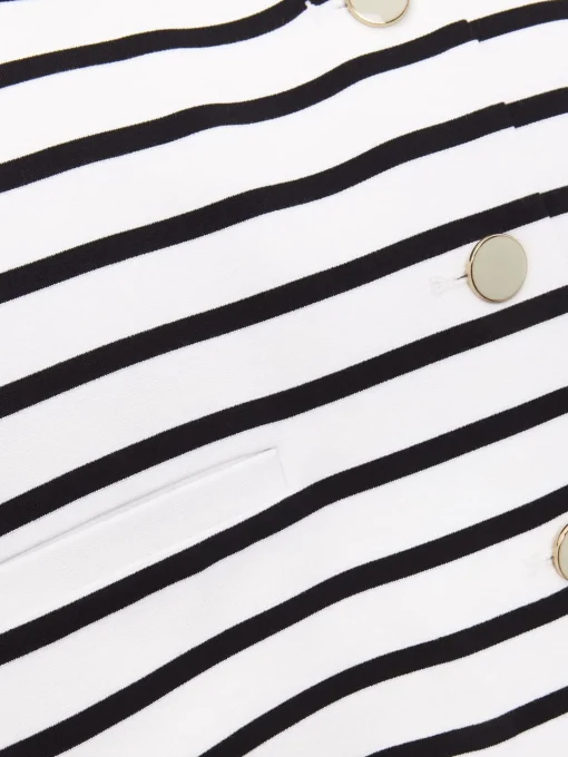Cheap Hobbs Uma Stripe Jacket Ivory Navy