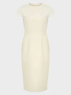New Hobbs Valentina Lace Shift Dress Pale Yellow