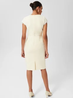 New Hobbs Valentina Lace Shift Dress Pale Yellow