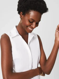 New Hobbs Vic Sleeveless Shirt White