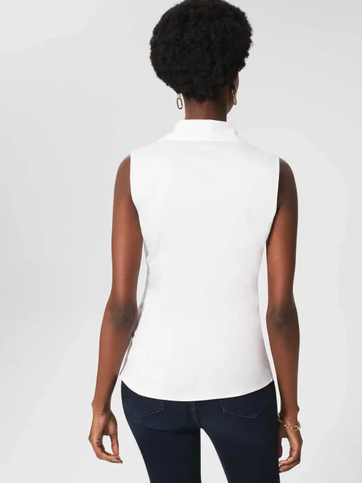 New Hobbs Vic Sleeveless Shirt White