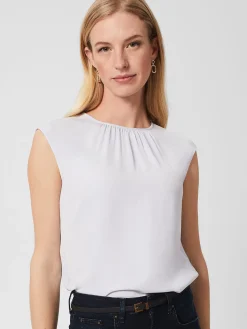 Cheap Hobbs Violetta Blouse Stone Blue