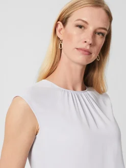 Cheap Hobbs Violetta Blouse Stone Blue
