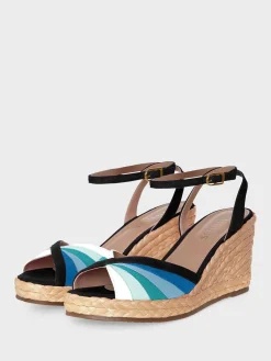 Clearance Hobbs Wimbledon Wedge Blue Multi