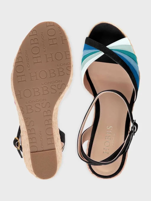 Clearance Hobbs Wimbledon Wedge Blue Multi
