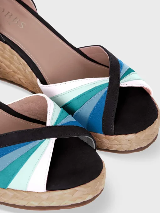 Clearance Hobbs Wimbledon Wedge Blue Multi
