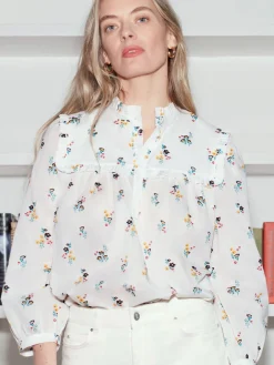 Cheap Hobbs York Blouse Ivory Multi