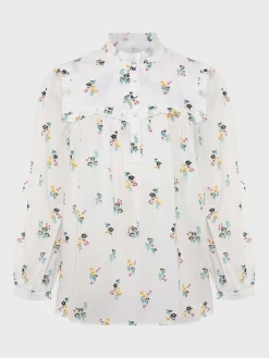 Cheap Hobbs York Blouse Ivory Multi