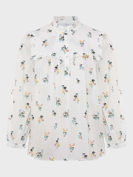 Cheap Hobbs York Blouse Ivory Multi