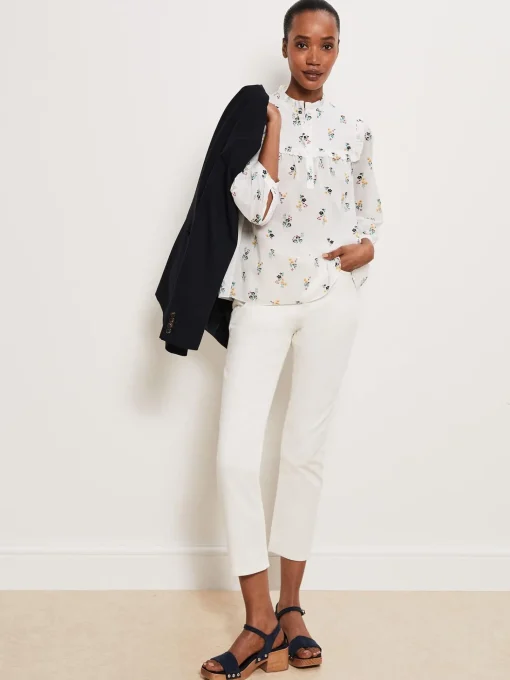 Cheap Hobbs York Blouse Ivory Multi