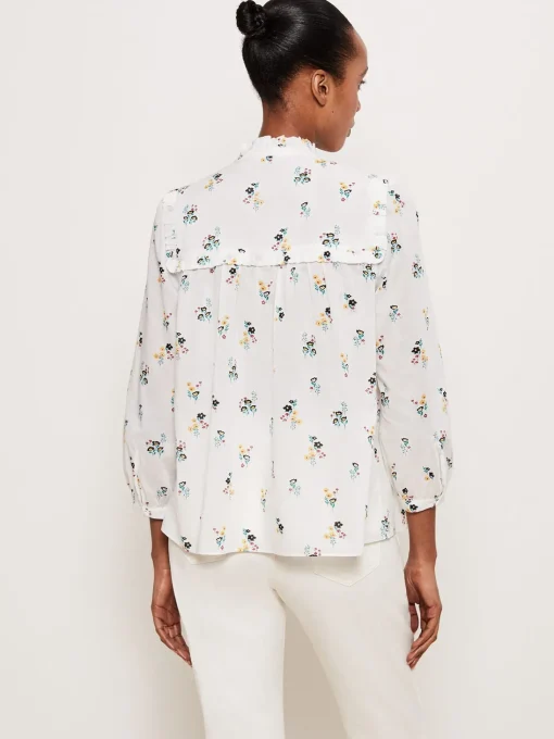 Cheap Hobbs York Blouse Ivory Multi